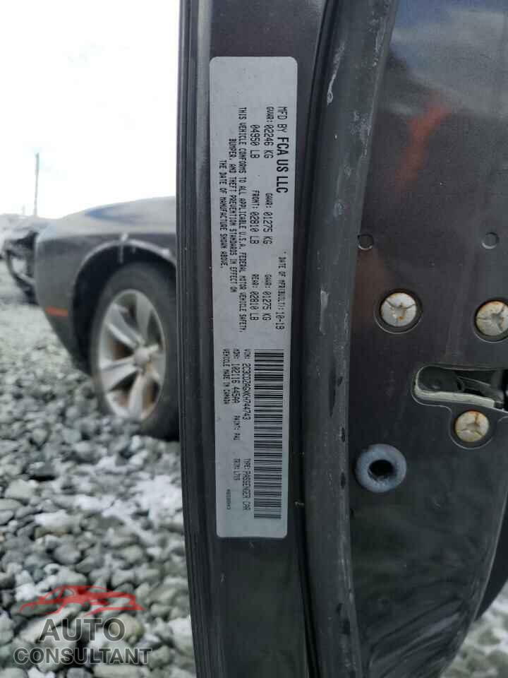 DODGE CHALLENGER 2019 - 2C3CDZAGXKH744743