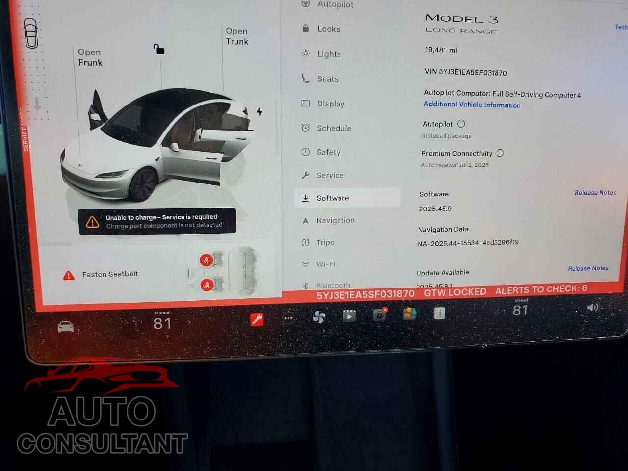 TESLA MODEL 3 2025 - 5YJ3E1EA5SF031870