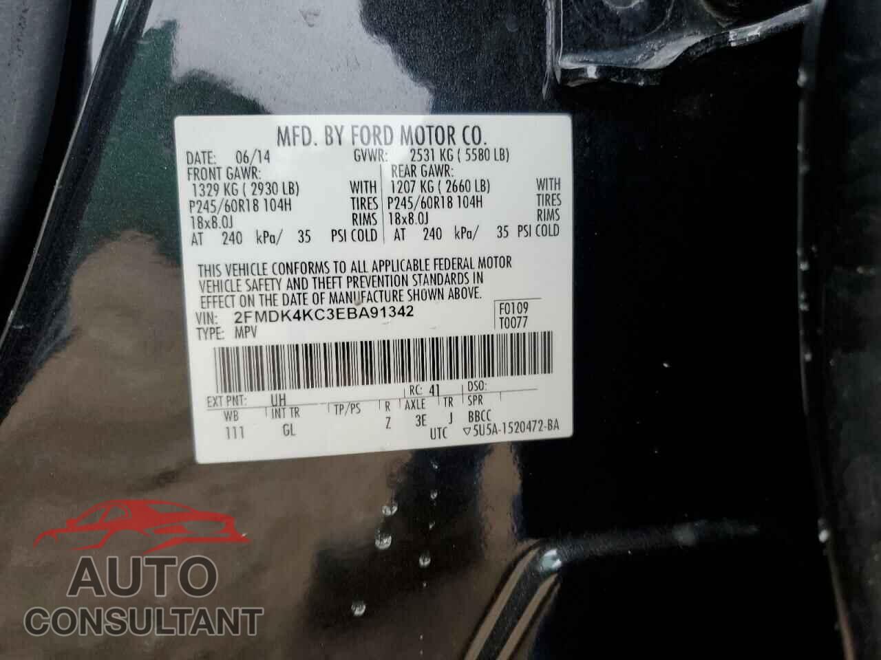 FORD EDGE 2014 - 2FMDK4KC3EBA91342