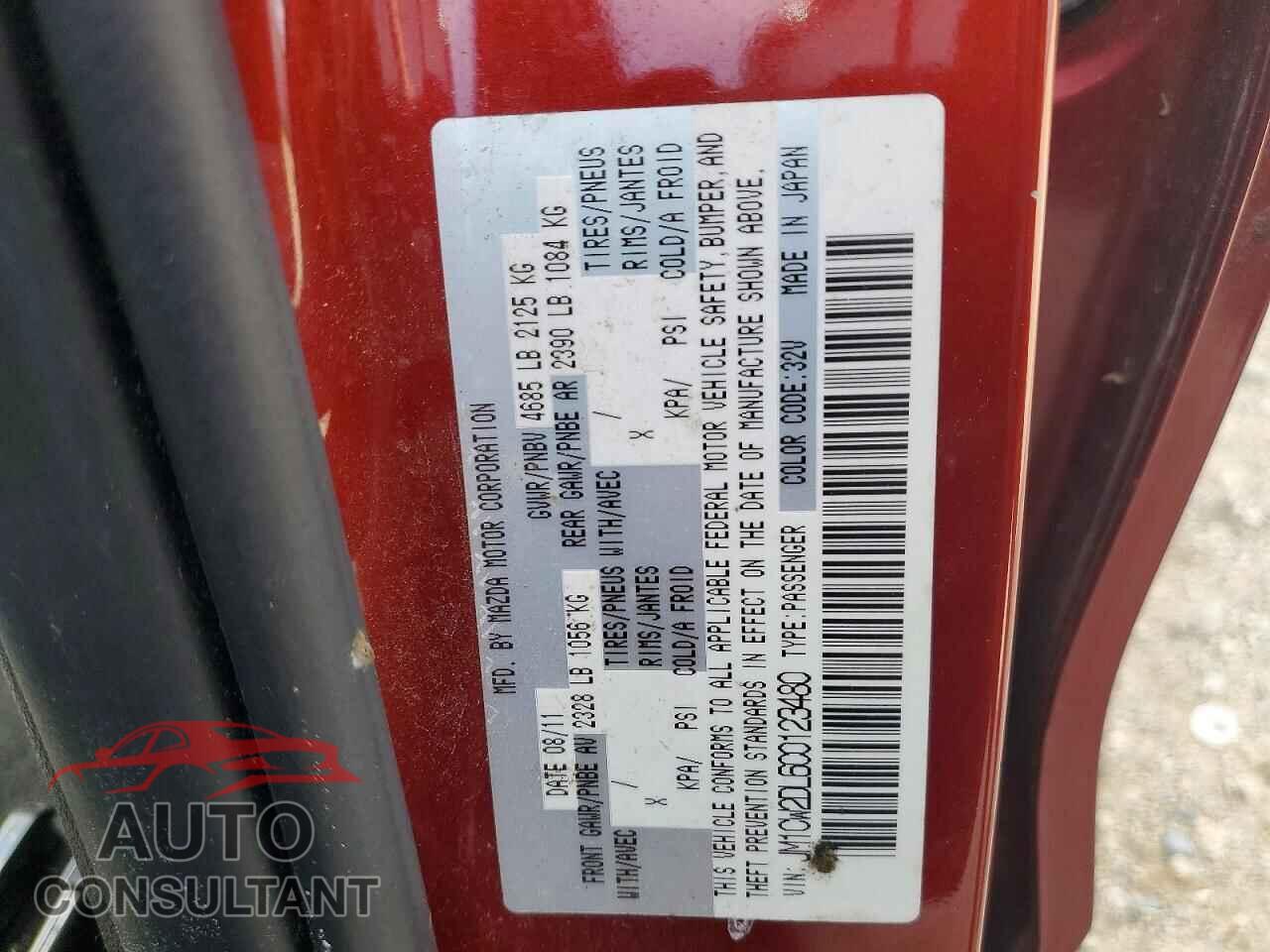 MAZDA 5 2012 - JM1CW2DL6C0123480