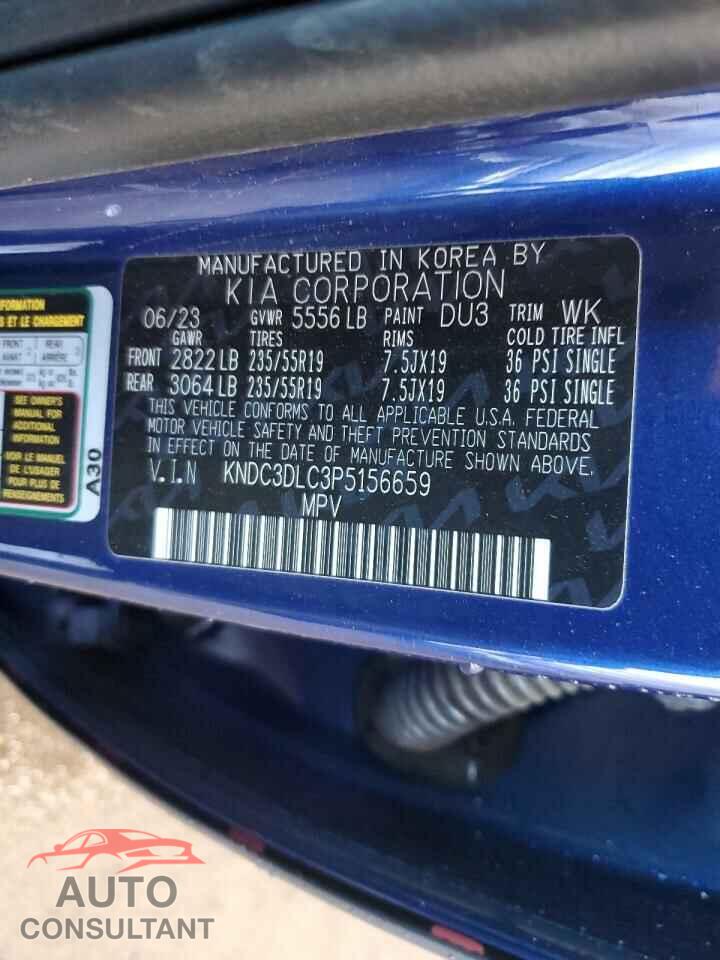 KIA EV6 LIGHT 2023 - KNDC3DLC3P5156659