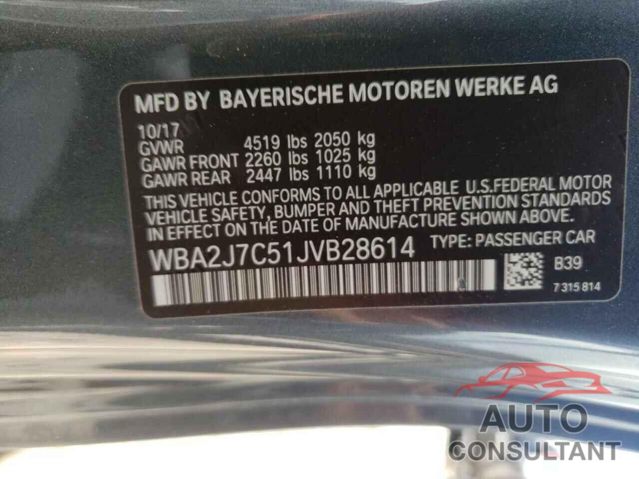 BMW M2 2018 - WBA2J7C51JVB28614