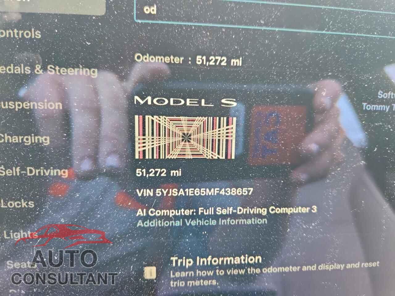 TESLA MODEL S 2021 - 5YJSA1E65MF438657