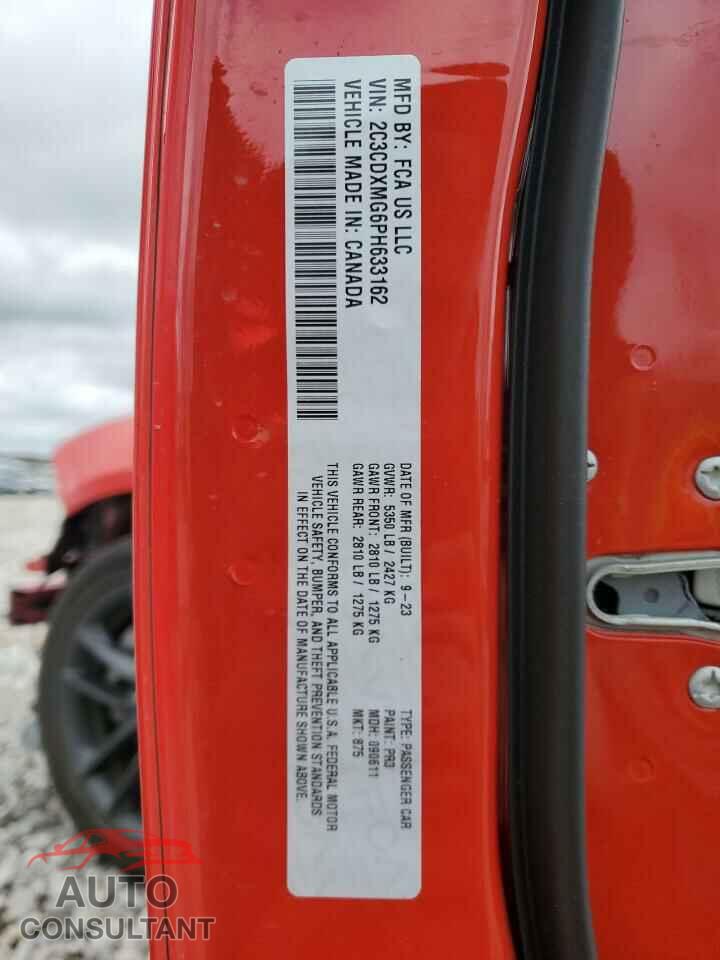 DODGE CHARGER 2023 - 2C3CDXMG6PH633162