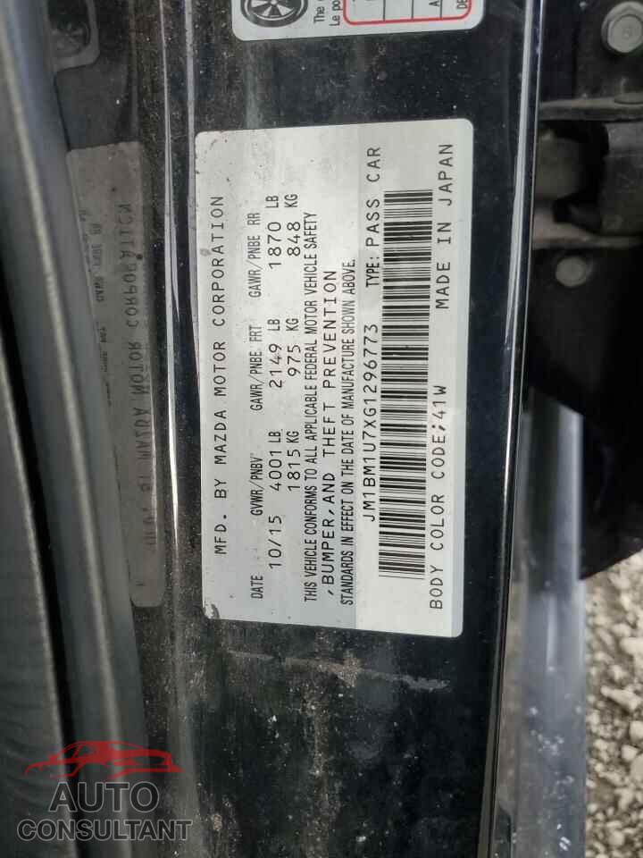 MAZDA 3 2016 - JM1BM1U7XG1296773