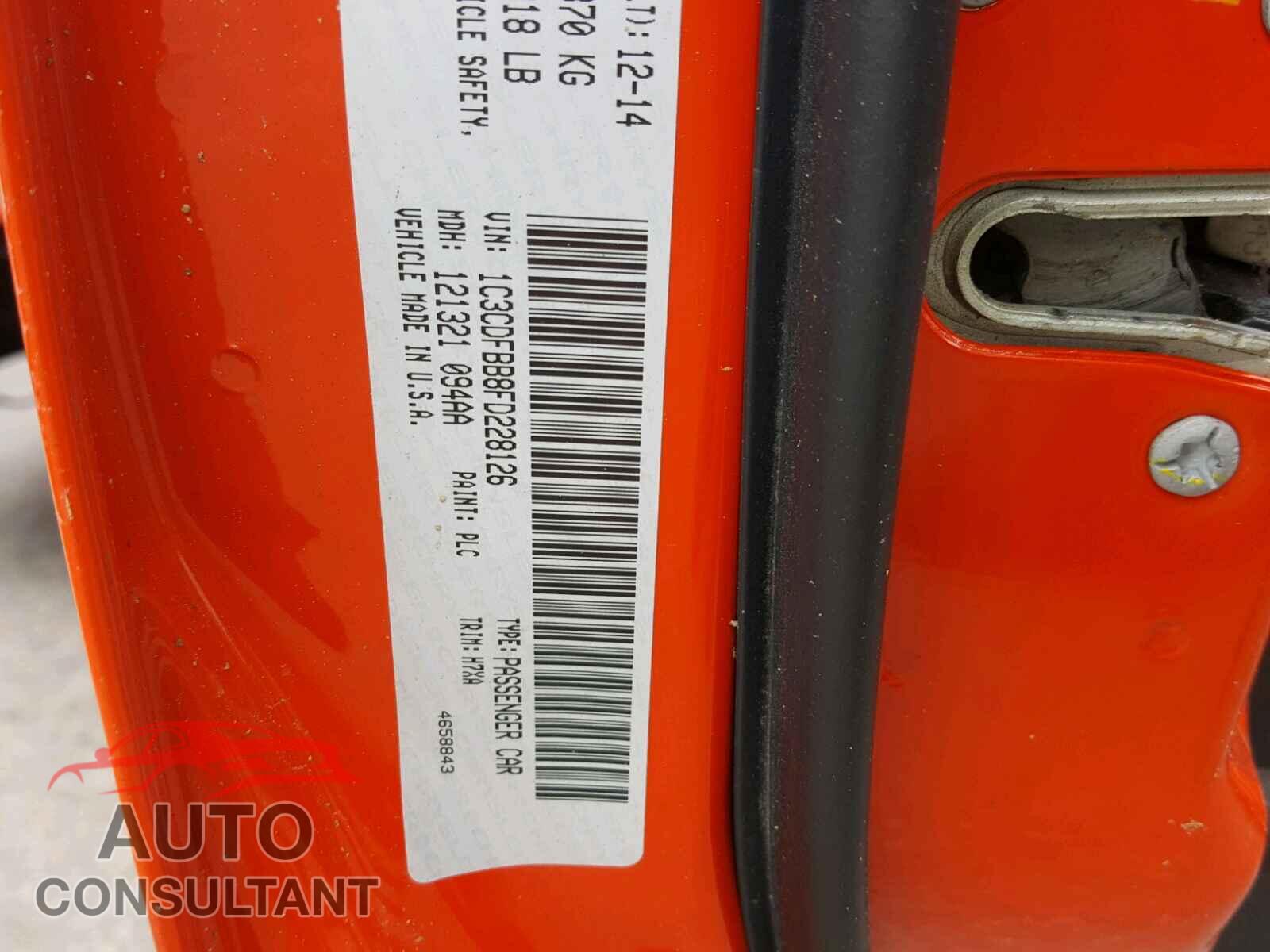 DODGE DART 2015 - 1C3CDFBB8FD228126