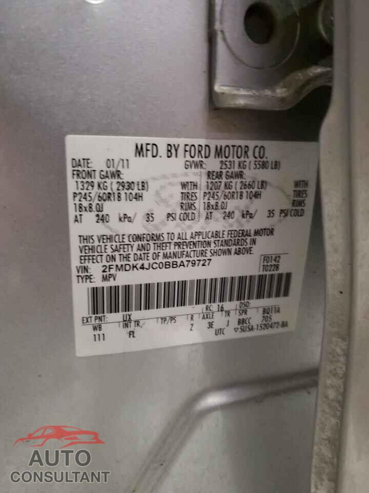 FORD EDGE 2011 - 2FMDK4JC0BBA79727