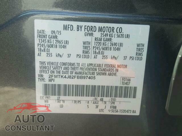 FORD EDGE SEL 2015 - 2FMTK4J82FBB97405