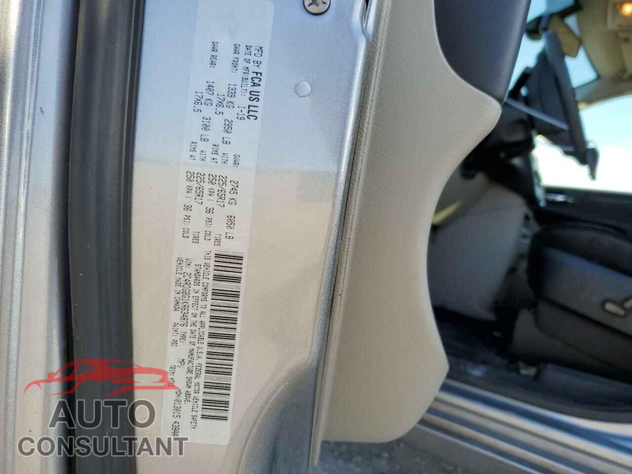 DODGE CARAVAN 2019 - 2C4RDGBG1KR634876