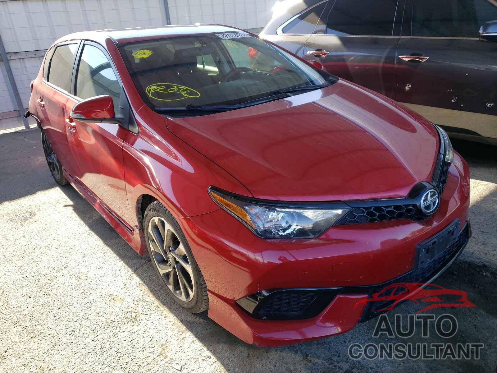 TOYOTA SCION 2016 - JTNKARJEXGJ515690