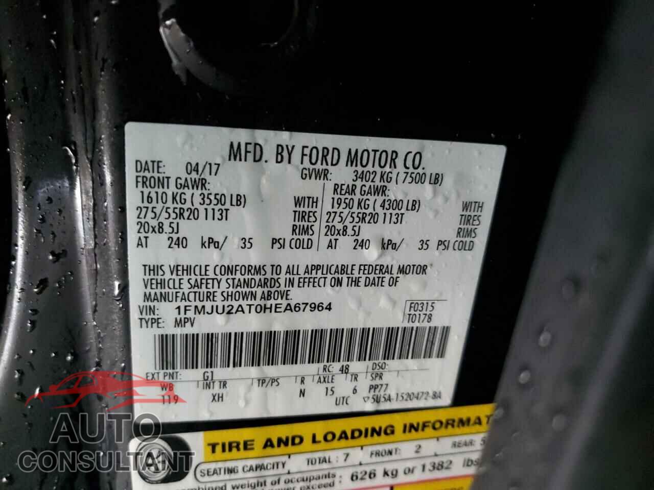 FORD EXPEDITION 2017 - 1FMJU2AT0HEA67964