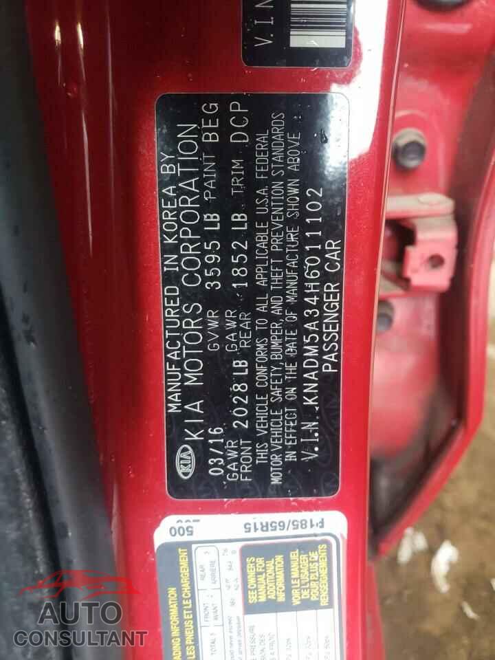 KIA RIO 2017 - KNADM5A34H6011102