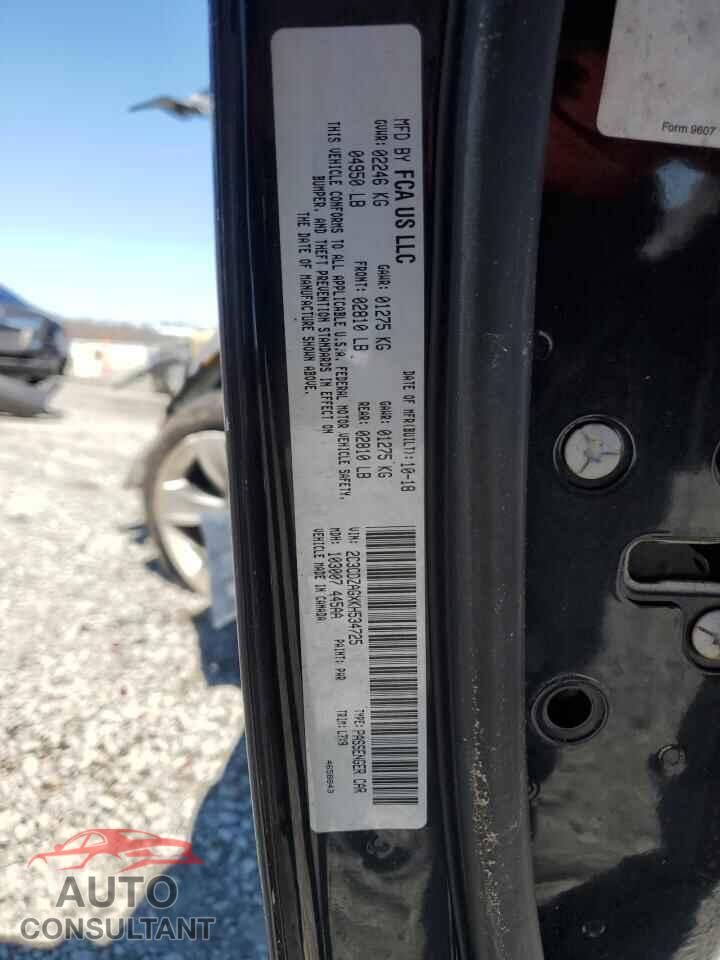 DODGE CHALLENGER 2019 - 2C3CDZAGXKH534725