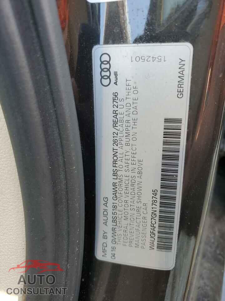 AUDI A6 2016 - WAUGFAFC7GN178745