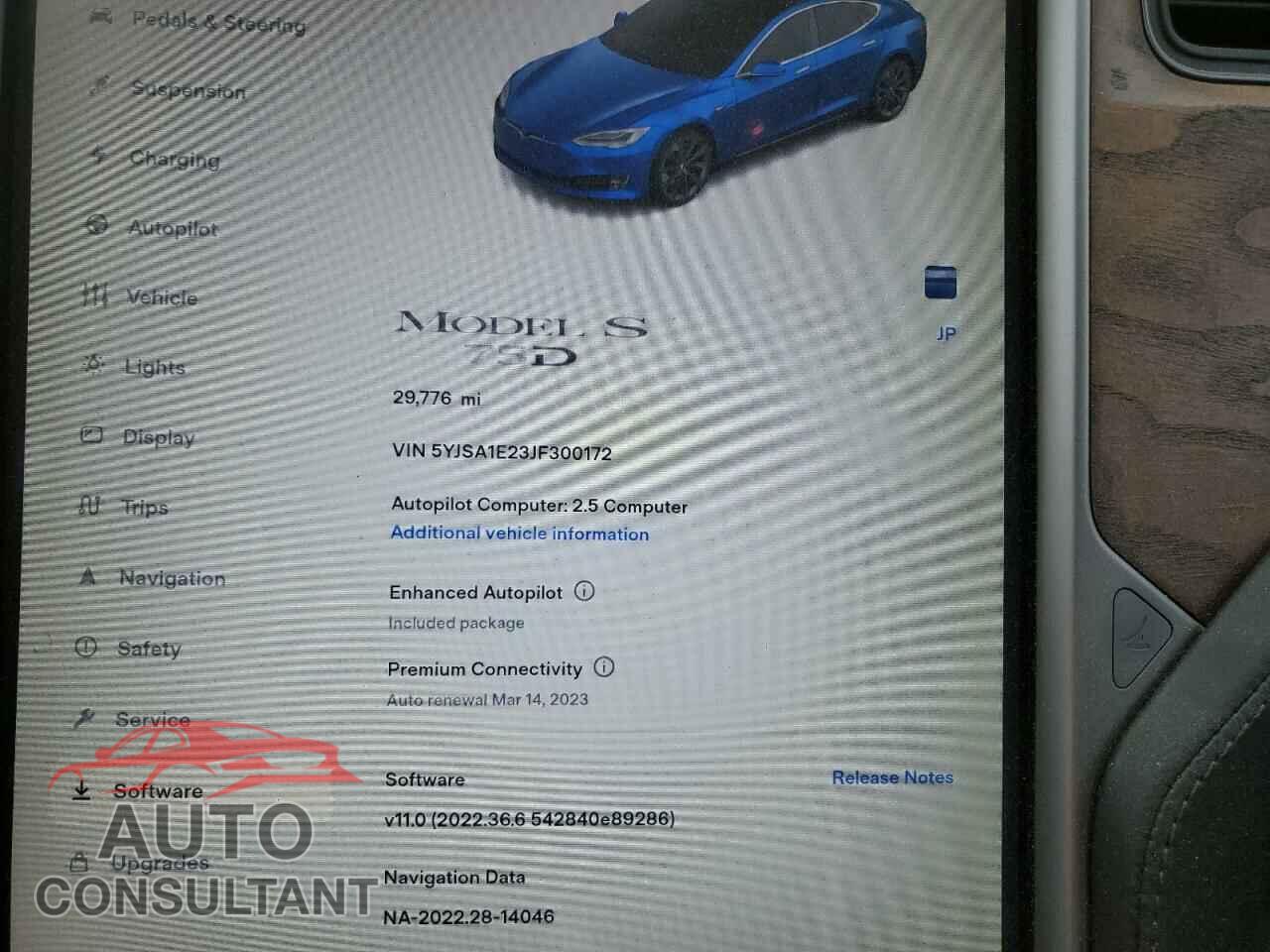 TESLA MODEL S 2018 - 5YJSA1E23JF300172