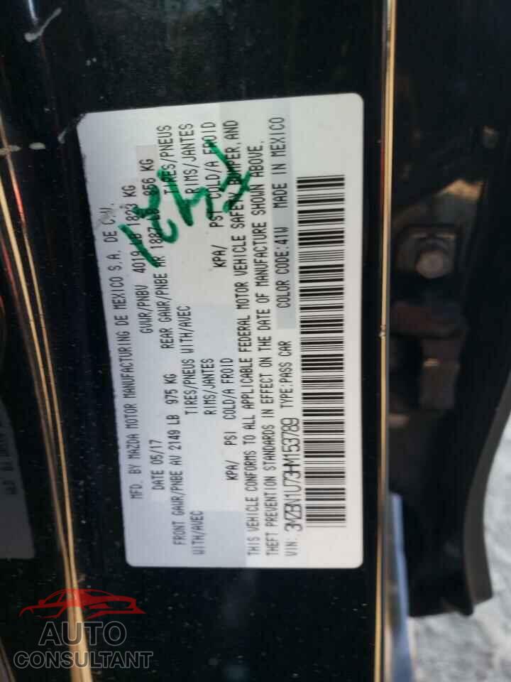 MAZDA 3 2017 - 3MZBN1U73HM153789