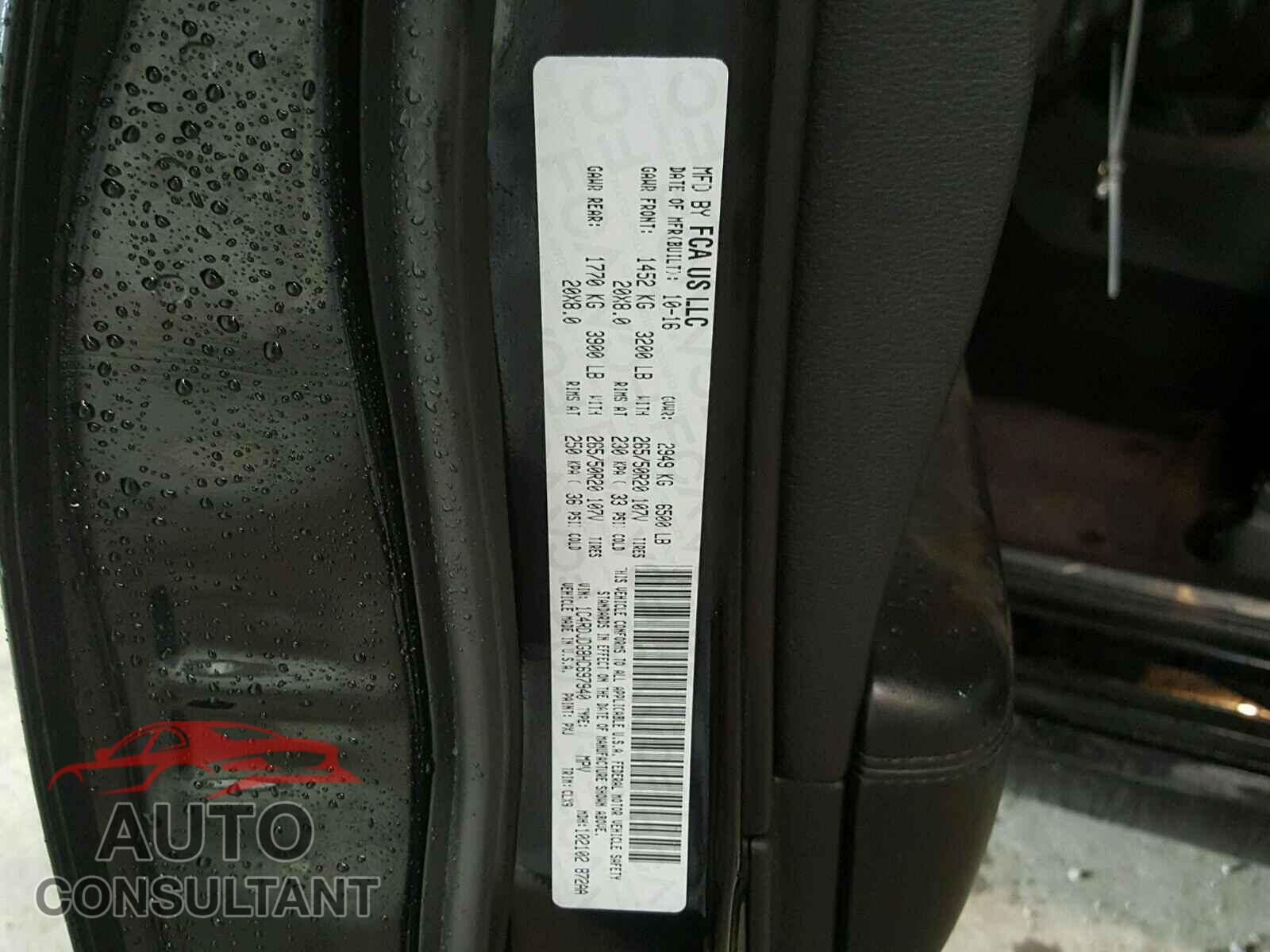 DODGE DURANGO GT 2017 - 1C4RDJDG8HC697940