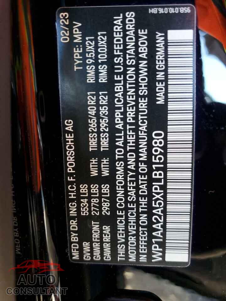 PORSCHE MACAN BASE 2023 - WP1AA2A5XPLB15980