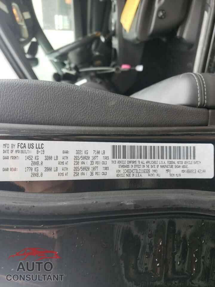 DODGE DURANGO 2020 - 1C4SDHCT3LC116328
