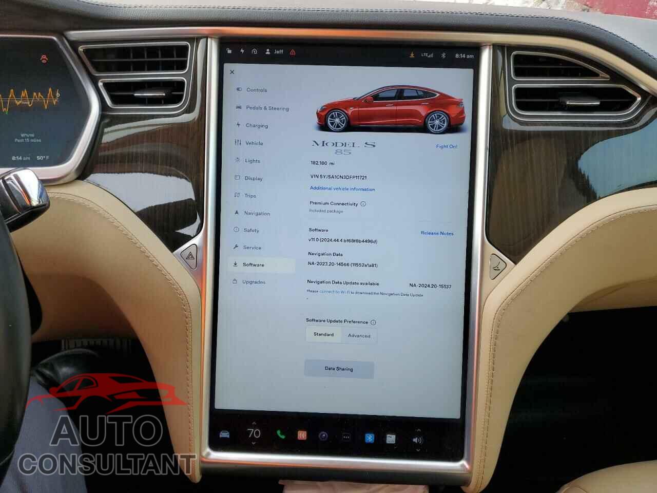 TESLA MODEL S 2013 - 5YJSA1CN3DFP11721