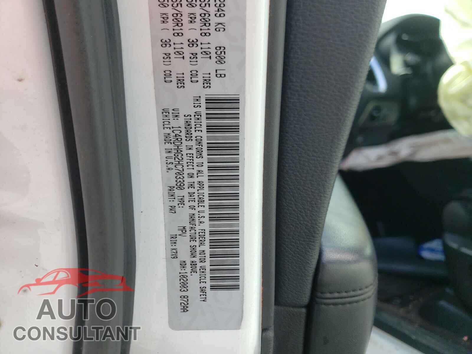 DODGE DURANGO 2017 - 1C4RDHAG2HC703390