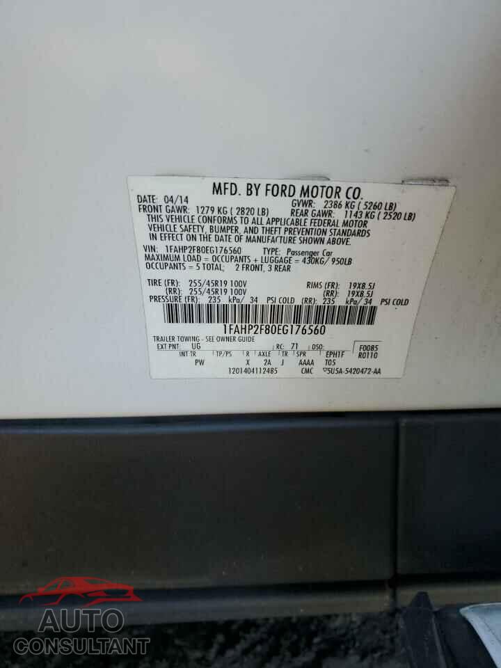 FORD TAURUS 2014 - 1FAHP2F80EG176560