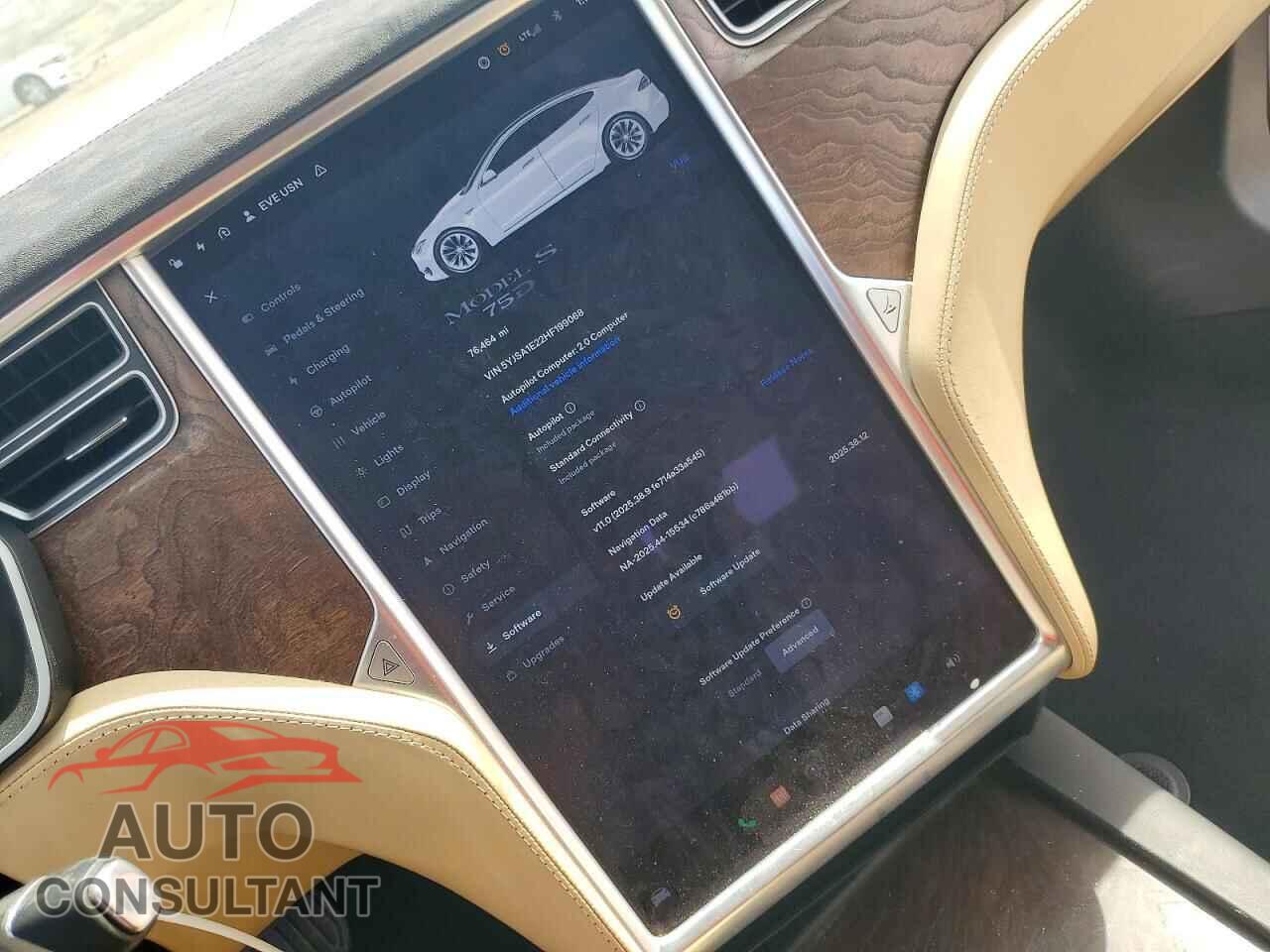TESLA MODEL S 2017 - 5YJSA1E22HF199068