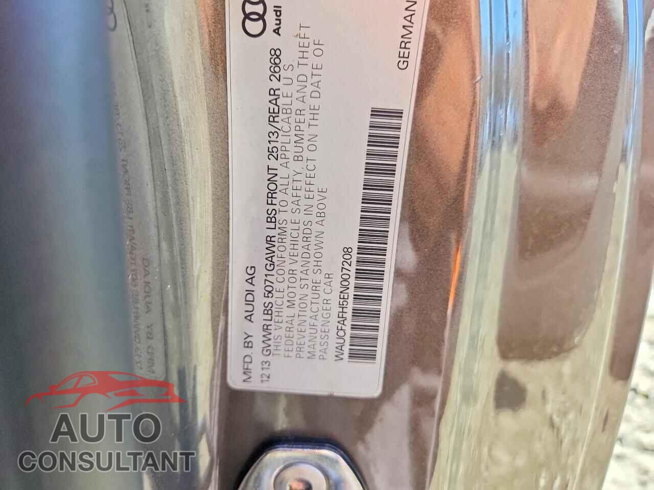 AUDI A5 2014 - WAUCFAFH5EN007208