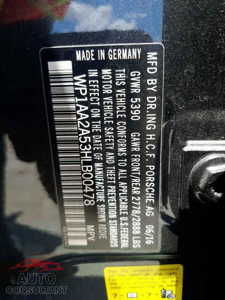 PORSCHE MACAN 2017 - WP1AA2A53HLB00478