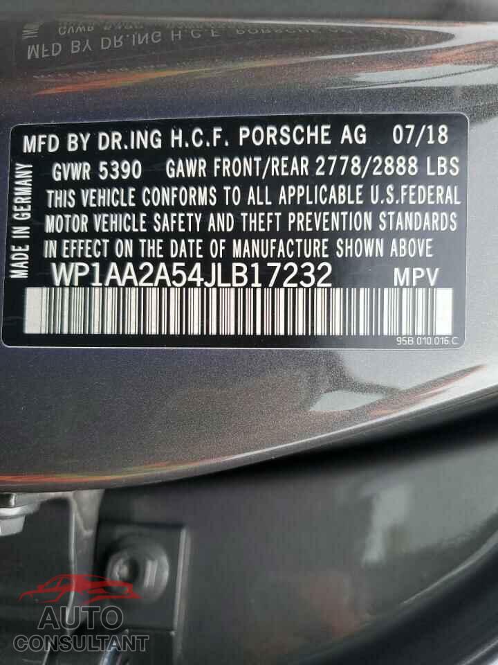 PORSCHE MACAN 2018 - WP1AA2A54JLB17232