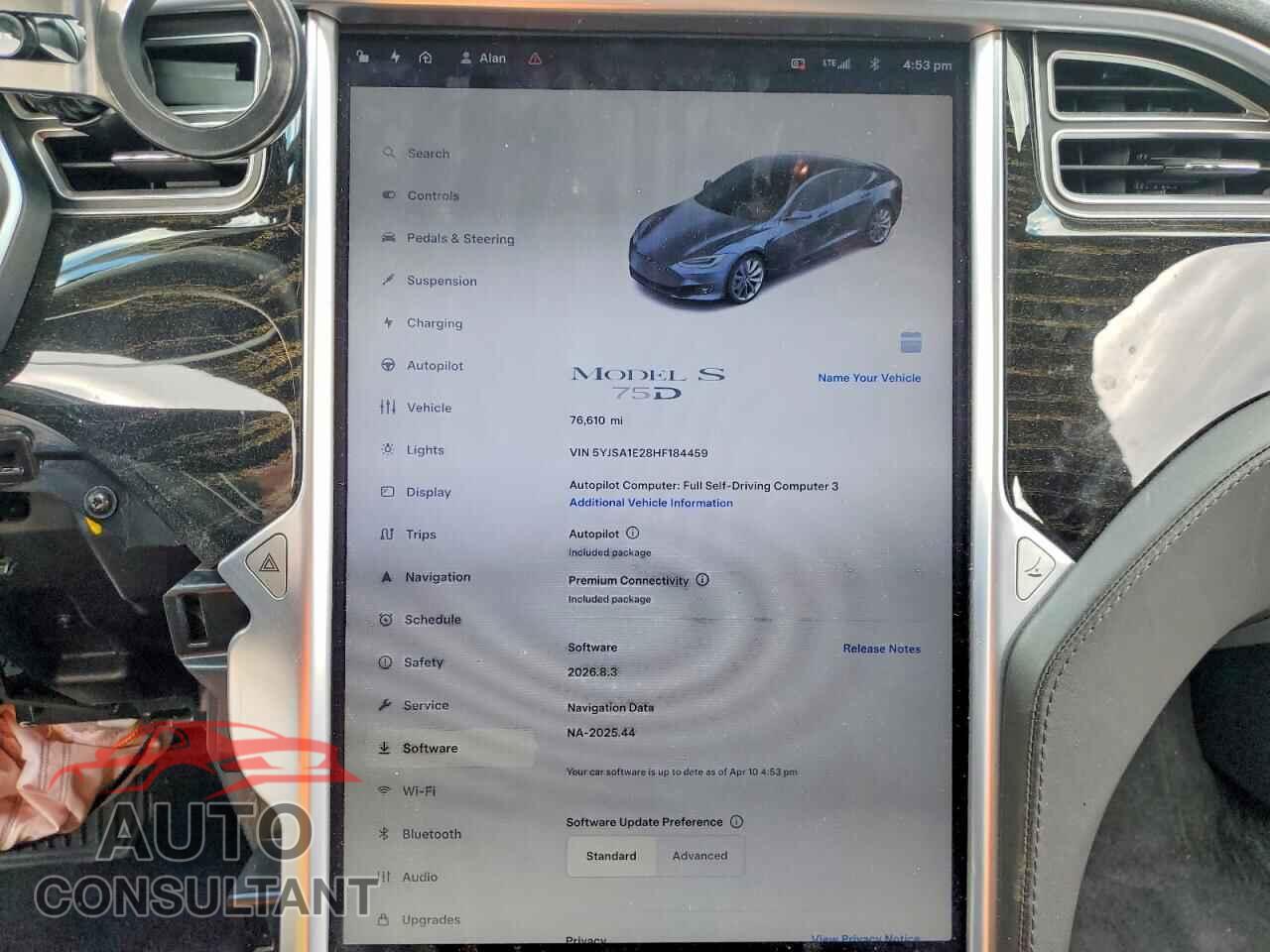 TESLA MODEL S 2017 - 5YJSA1E28HF184459