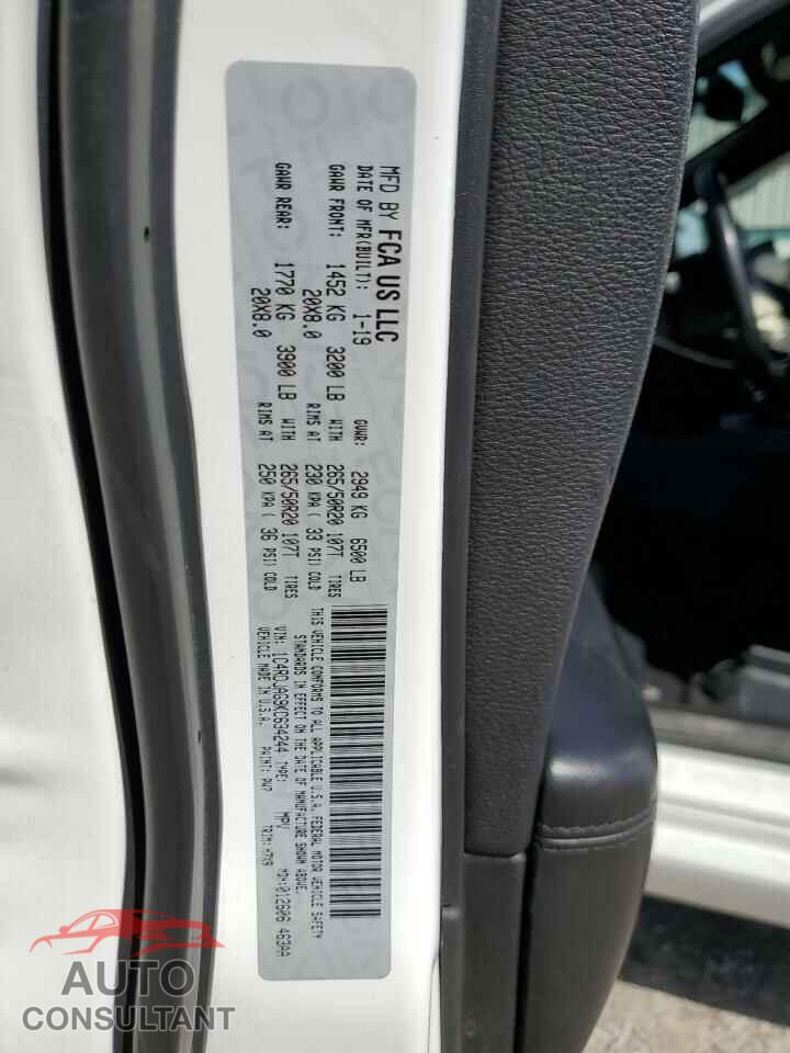 DODGE DURANGO 2019 - 1C4RDJAG9KC634244