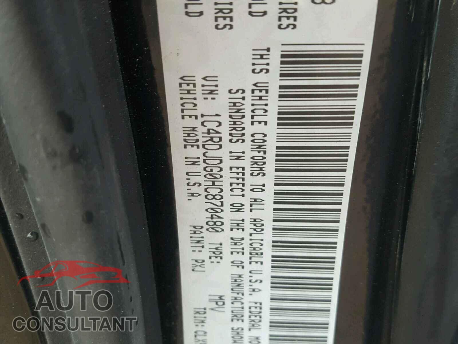 DODGE DURANGO 2017 - 1C4RDJDG0HC870480