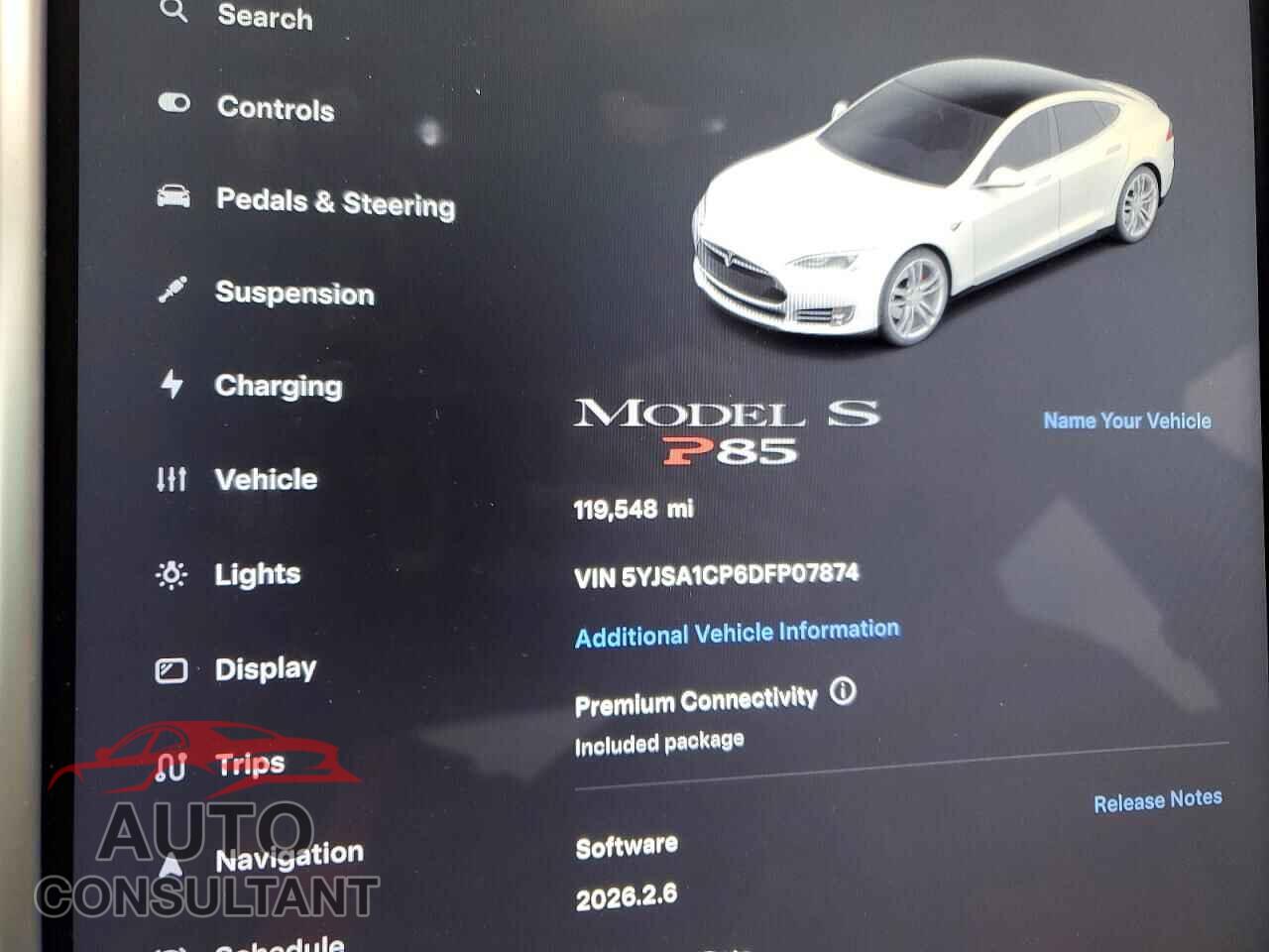 TESLA MODEL S 2013 - 5YJSA1CP6DFP07874