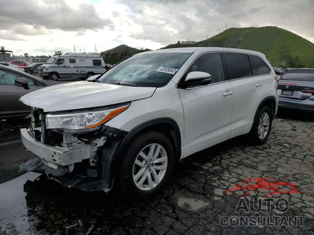 TOYOTA HIGHLANDER 2016 - 5TDZARFH9GS022088