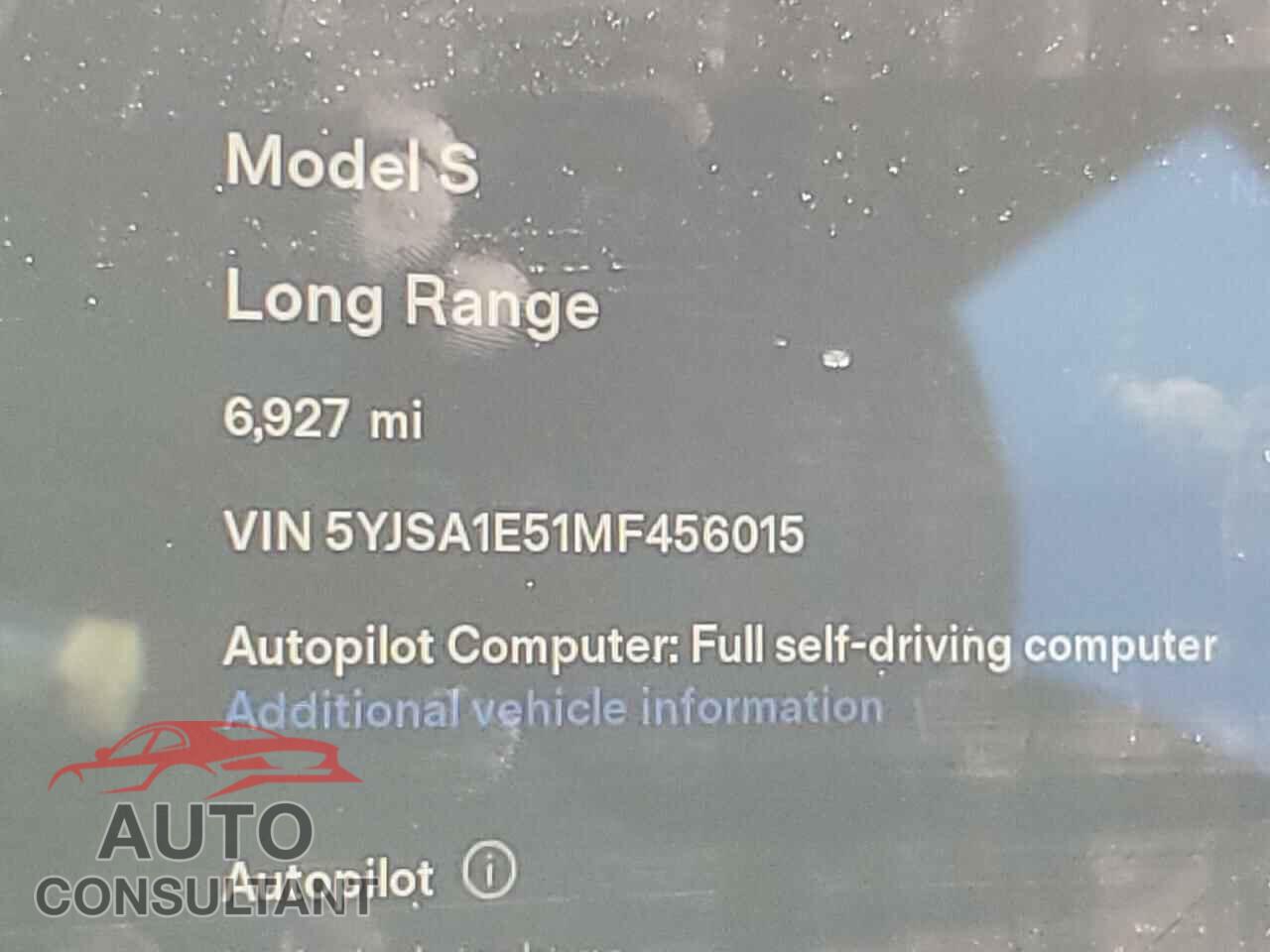TESLA MODEL S 2021 - 5YJSA1E51MF456015