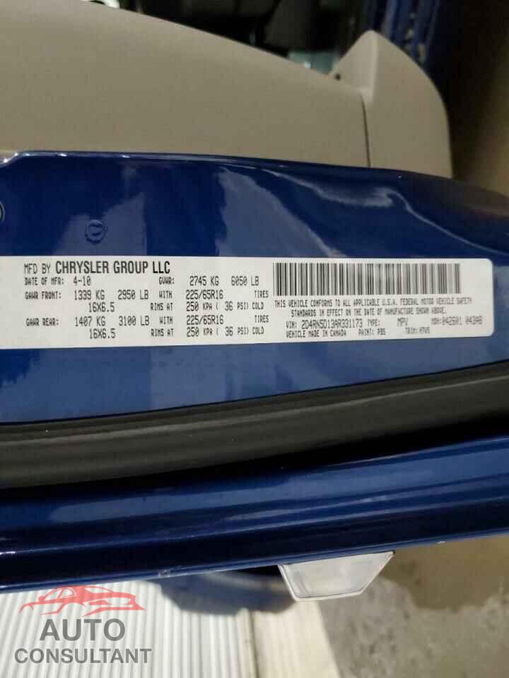 DODGE CARAVAN 2010 - 2D4RN5D13AR331173