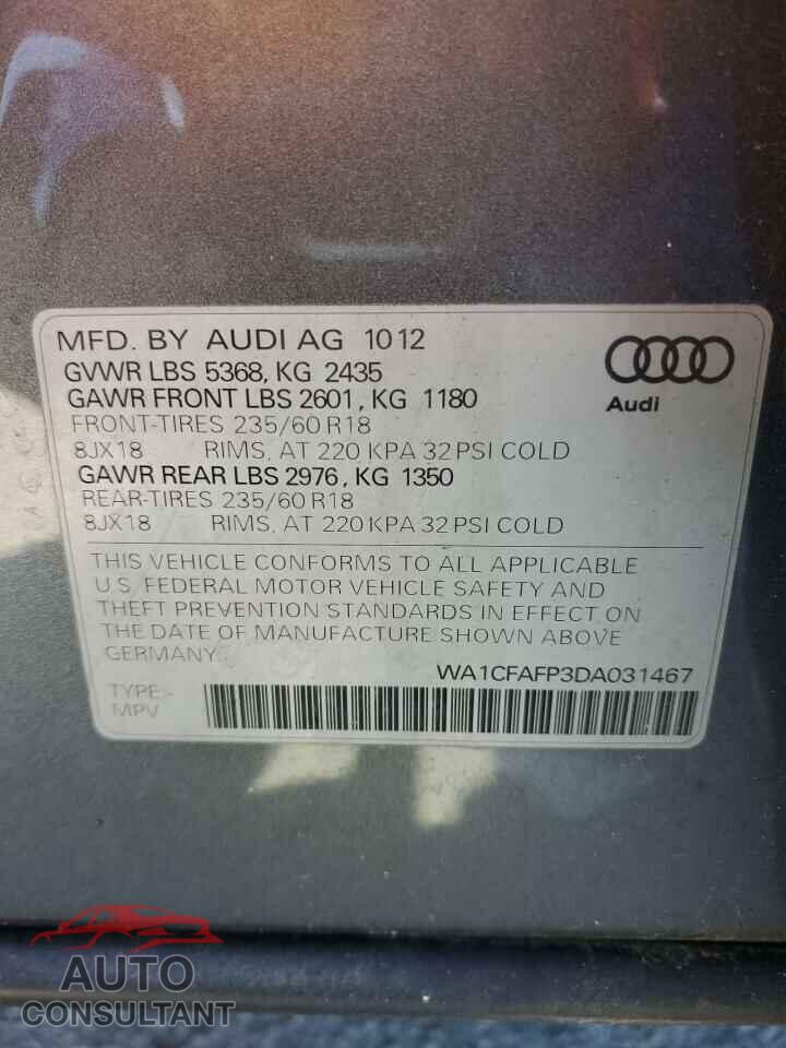 AUDI Q5 2013 - WA1CFAFP3DA031467