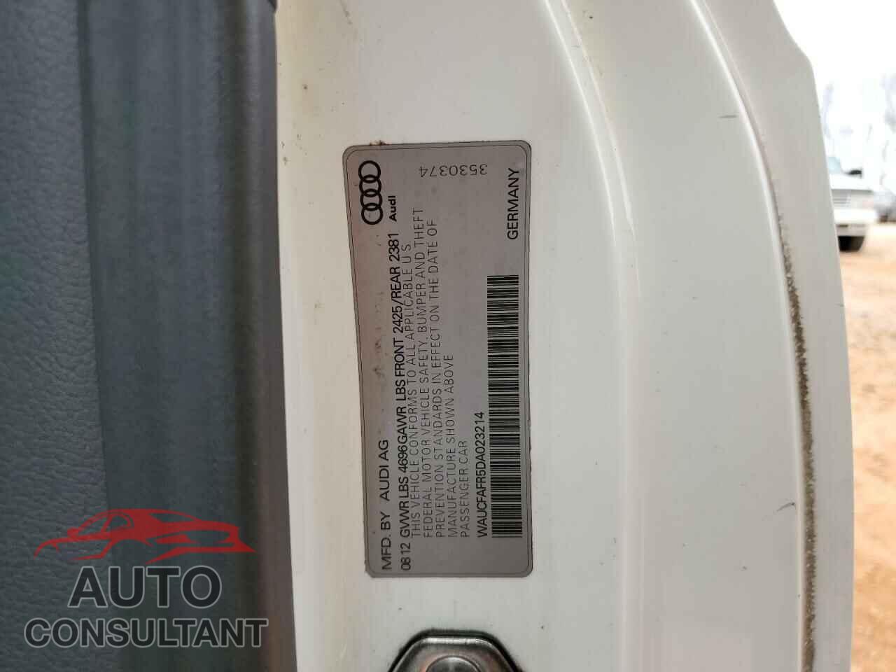 AUDI A5 2013 - WAUCFAFR5DA023214