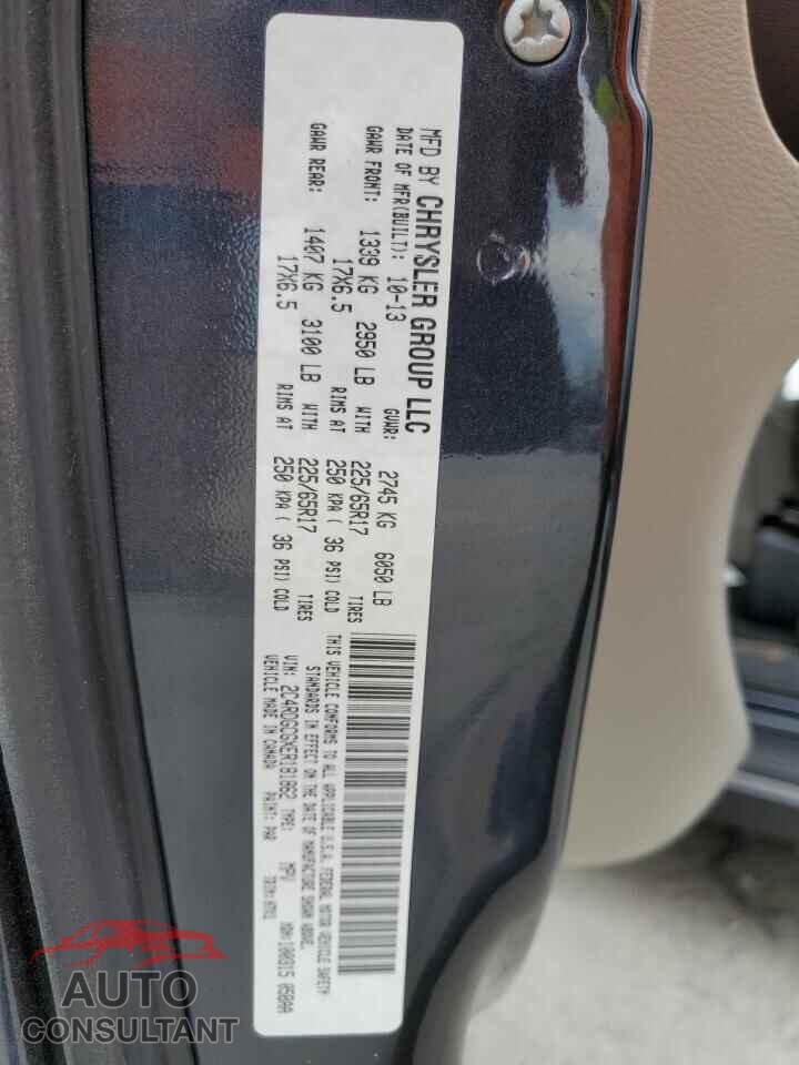 DODGE CARAVAN 2014 - 2C4RDGCGXER181862