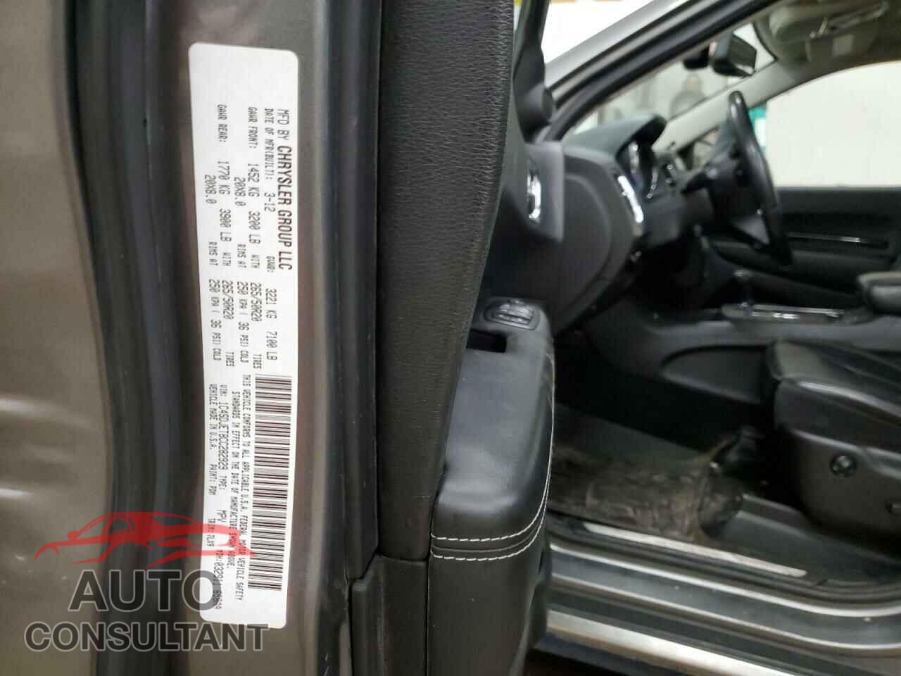 DODGE DURANGO 2012 - 1C4SDJET8CC282929