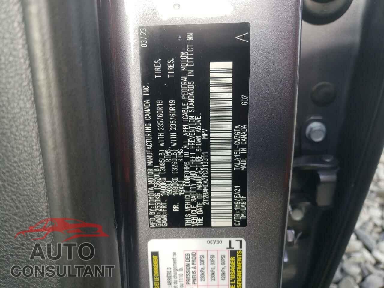 LEXUS RX350 2023 - 2T2BAMCA7PC013311