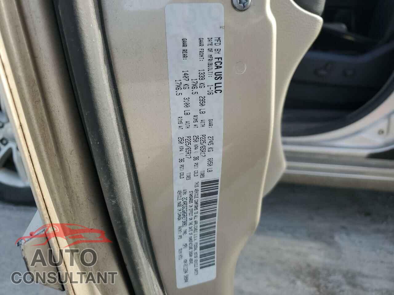 DODGE CARAVAN 2016 - 2C4RDGCG0GR273081
