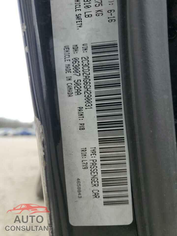 DODGE CHALLENGER 2016 - 2C3CDZAG6GH290031