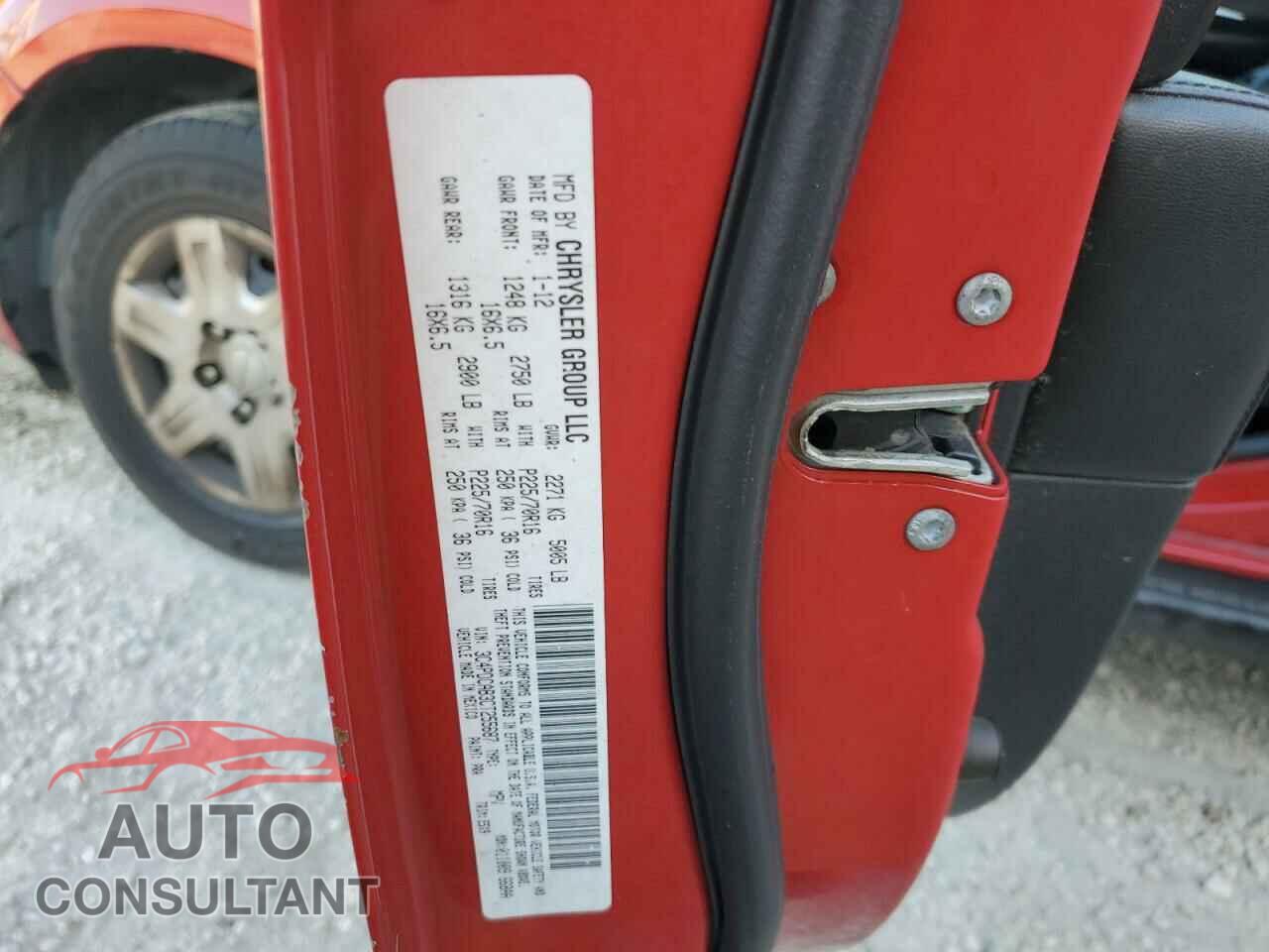 DODGE JOURNEY 2012 - 3C4PDCAB3CT255687