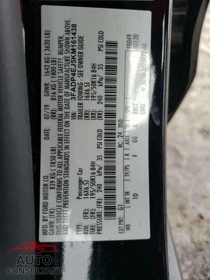 FORD FIESTA 2019 - 3FADP4EJ5KM161438