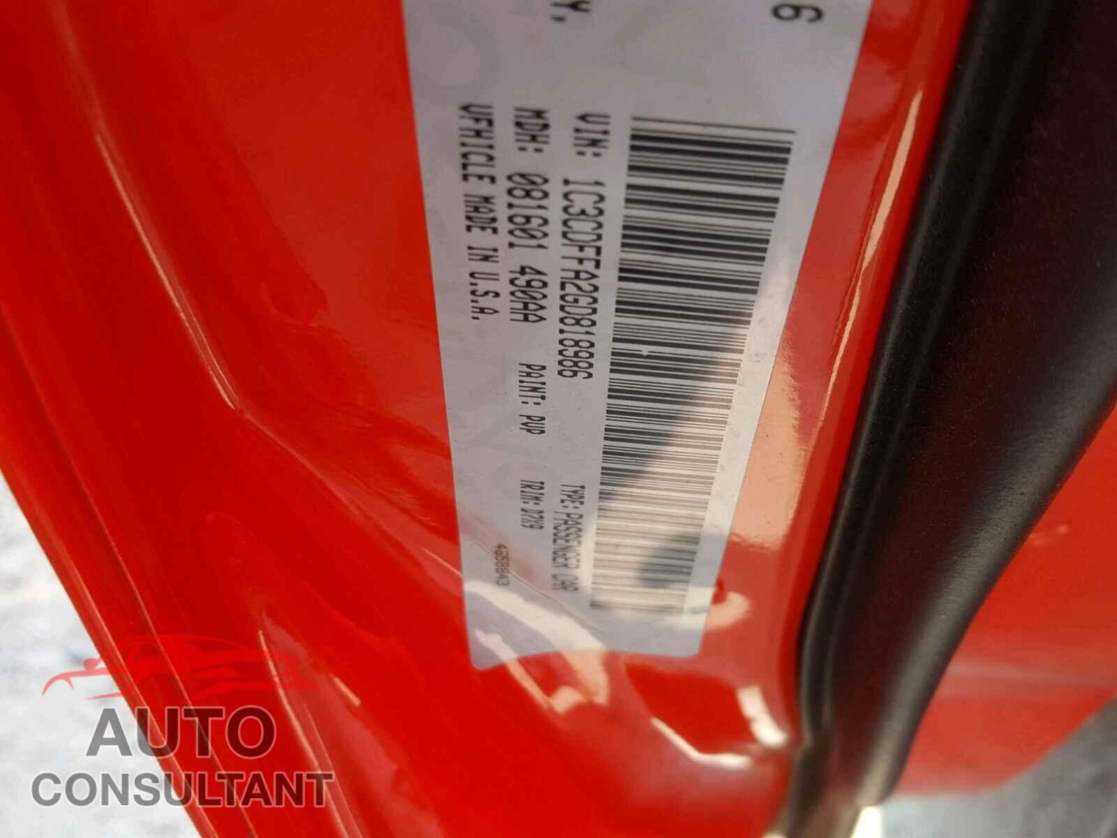DODGE DART 2016 - 1C3CDFFA2GD818986