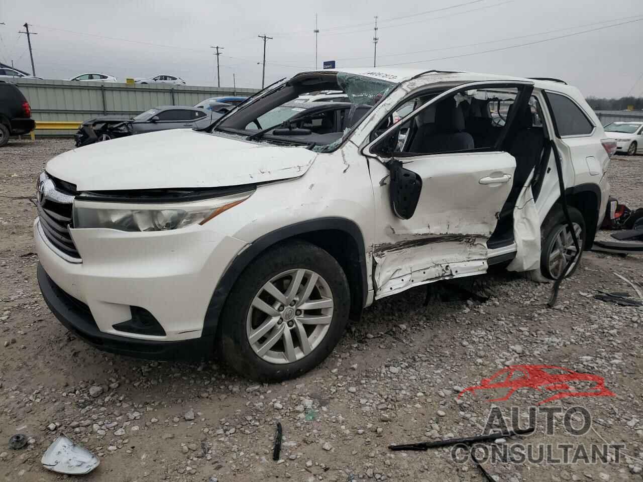 TOYOTA HIGHLANDER 2015 - 5TDBKRFH6FS156571
