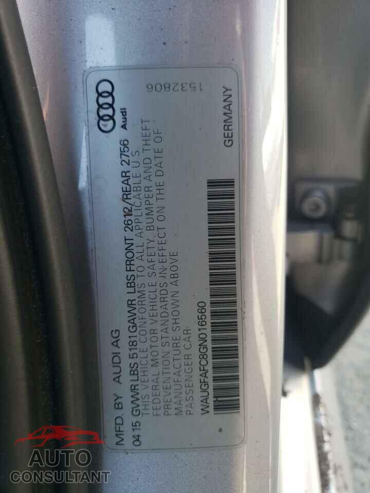AUDI A6 2016 - WAUGFAFC8GN016560