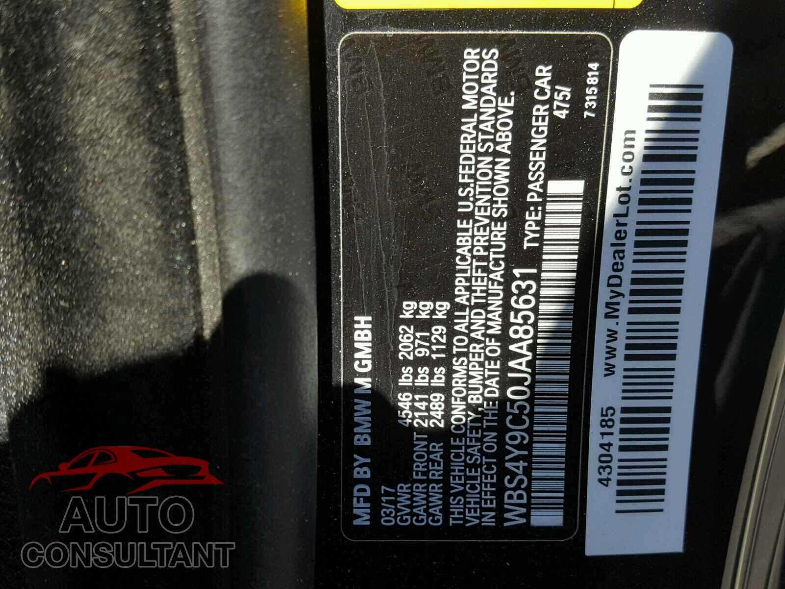 BMW M4 2018 - WBS4Y9C50JAA85631